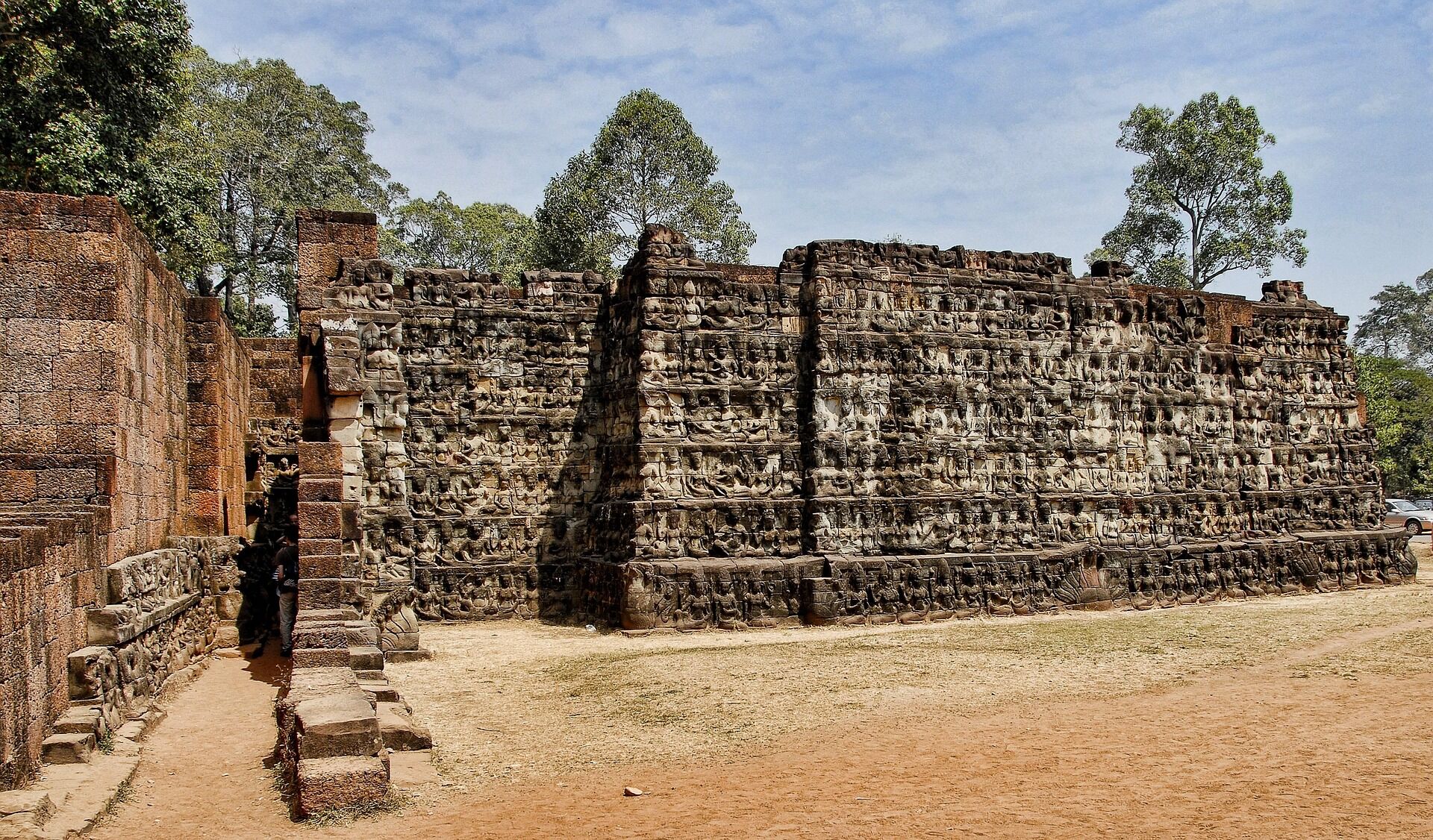 Angkor Wat Statues Wall